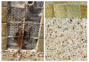 Rust Behind Tiles